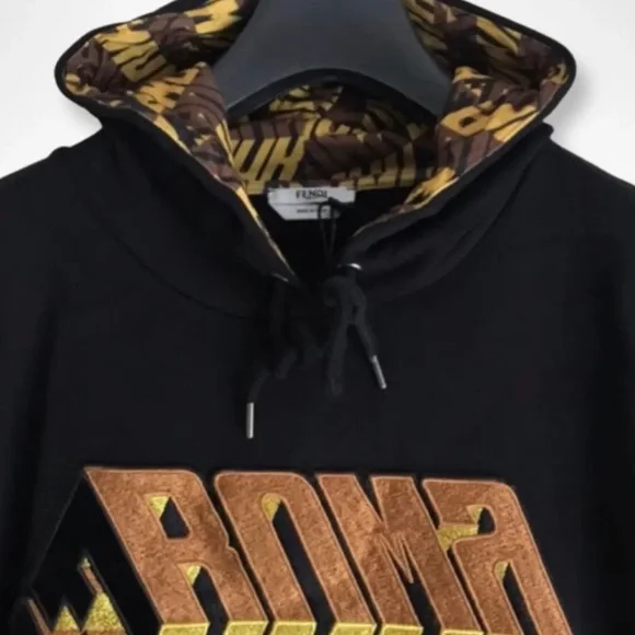 XS-Fendi Vintage Hoodie Sweatshirt Designer Brand with Size XSmall-34
